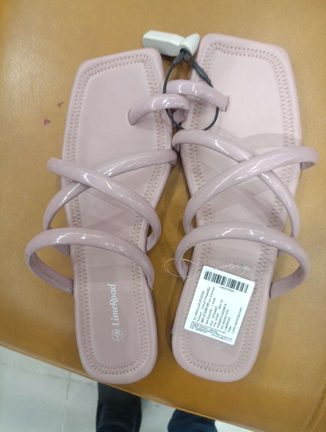 pink pu (polyurethane) flip flops - 21917569 - Zoom Image - 0