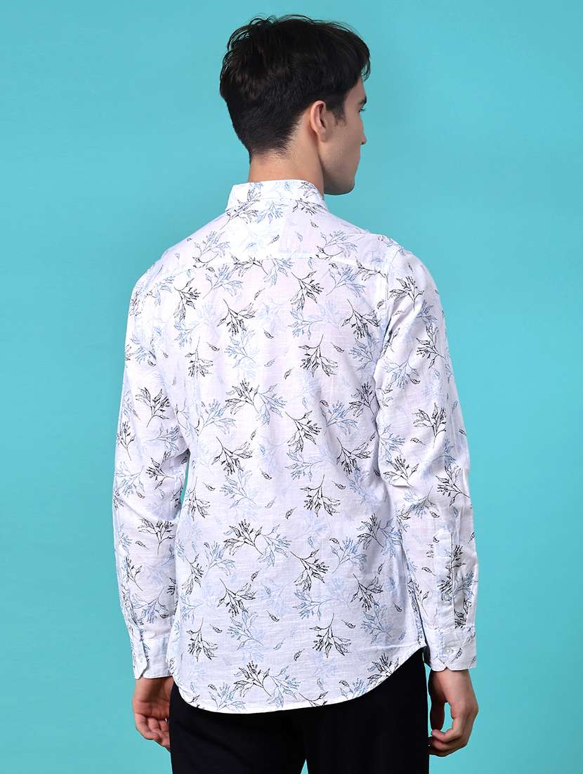 men printed long sleeve regular fit casual shirt - 21917611 -  Standard Image - 3
