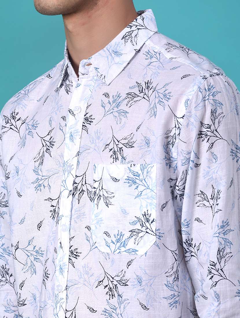 men printed long sleeve regular fit casual shirt - 21917611 -  Standard Image - 5