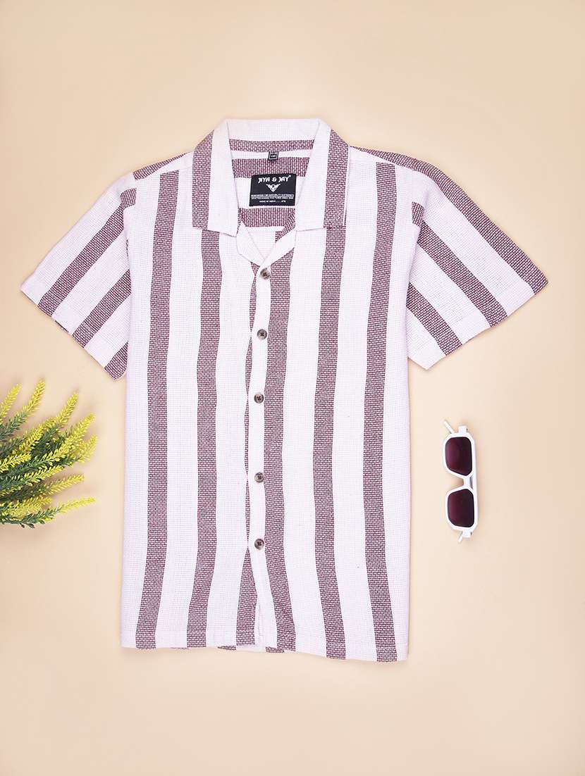 boys striped short sleeve regular fit t-shirt