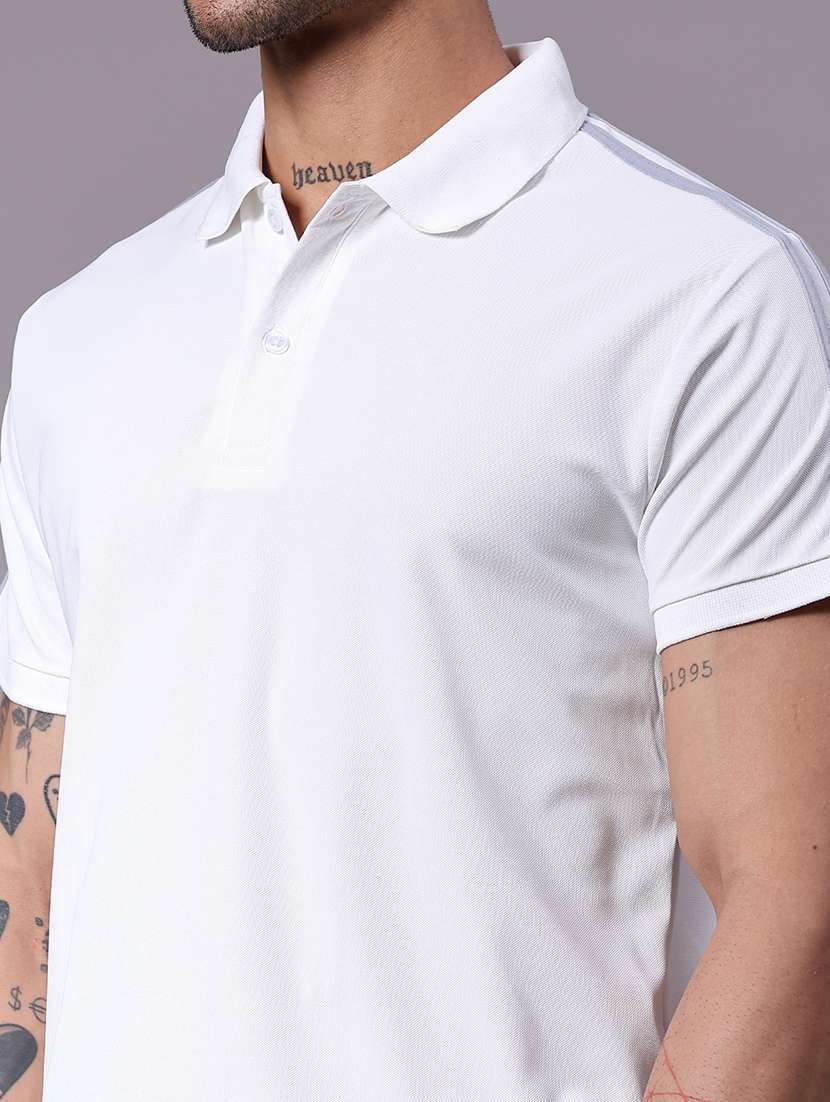 men solid short sleeve slim fit polo t-shirt - 21917643 - Standard Image - 3