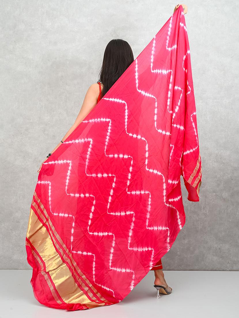 women pink printed dupatta - 21917835 - Standard Image - 3