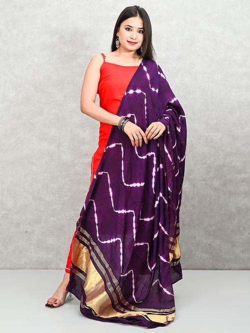 women purple printed dupatta - 21917836 - Standard Image - 0