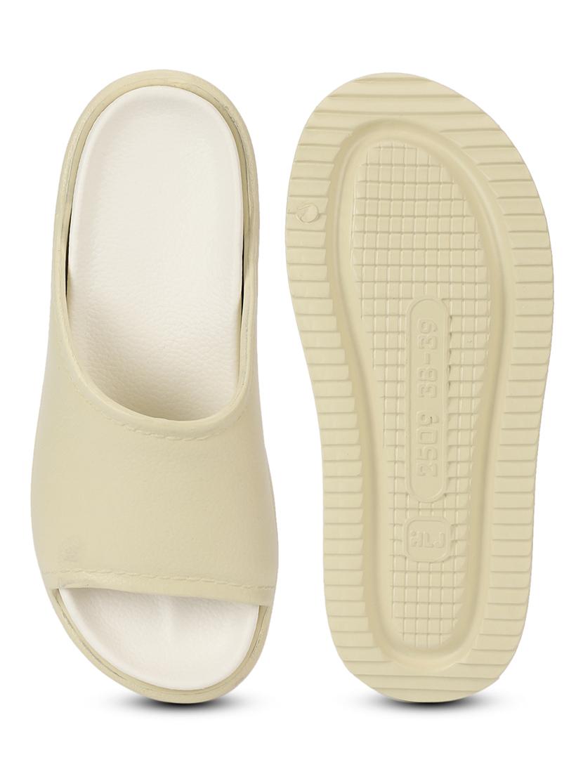 women solid slip on slider - 21917853 - Standard Image - 5