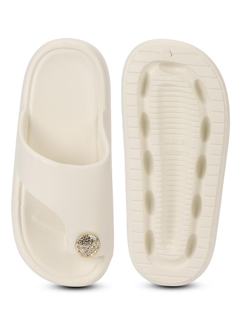 women solid one toe flip flop - 21917855 - Standard Image - 5