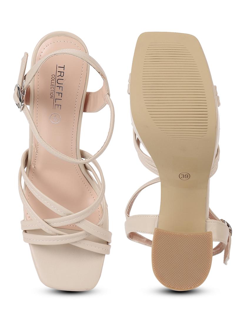 women nude ankle strap sandal - 21917859 - Standard Image - 5