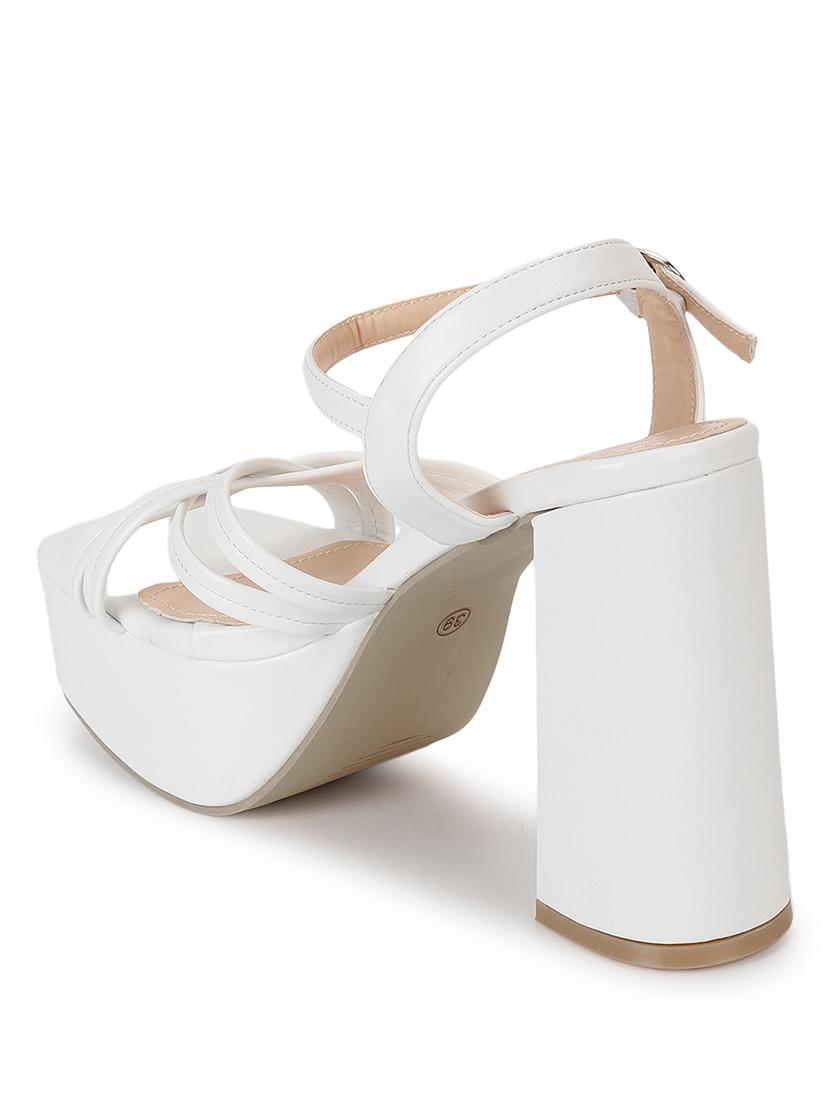 women white ankle strap sandal - 21917860 - Standard Image - 3