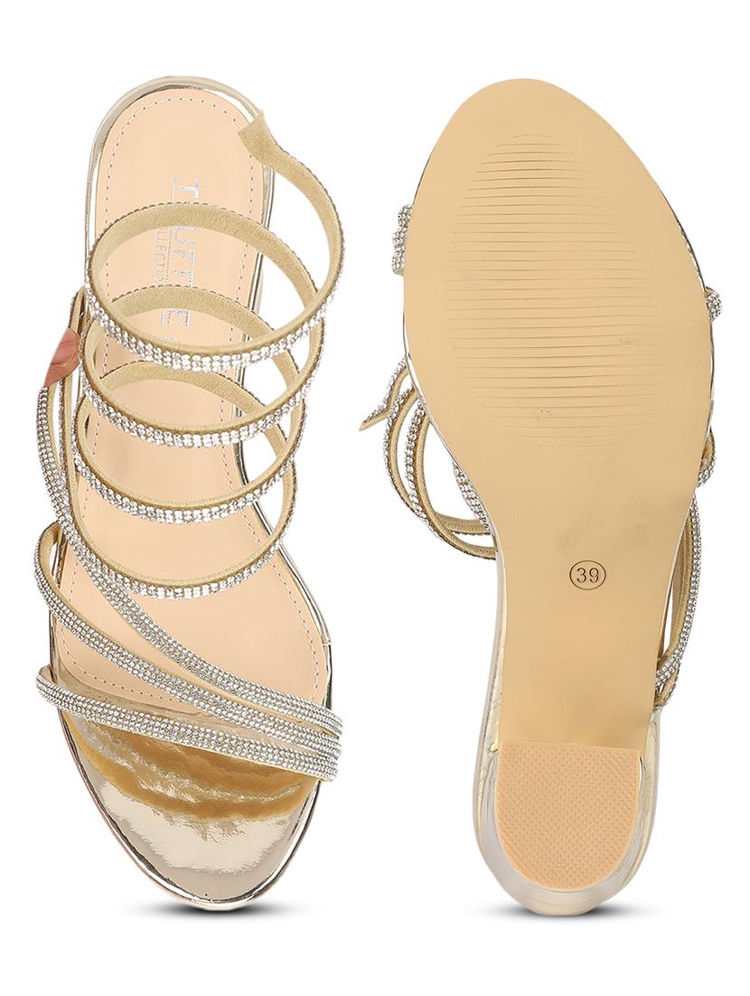 women gold gladiators sandal - 21917862 - Standard Image - 5