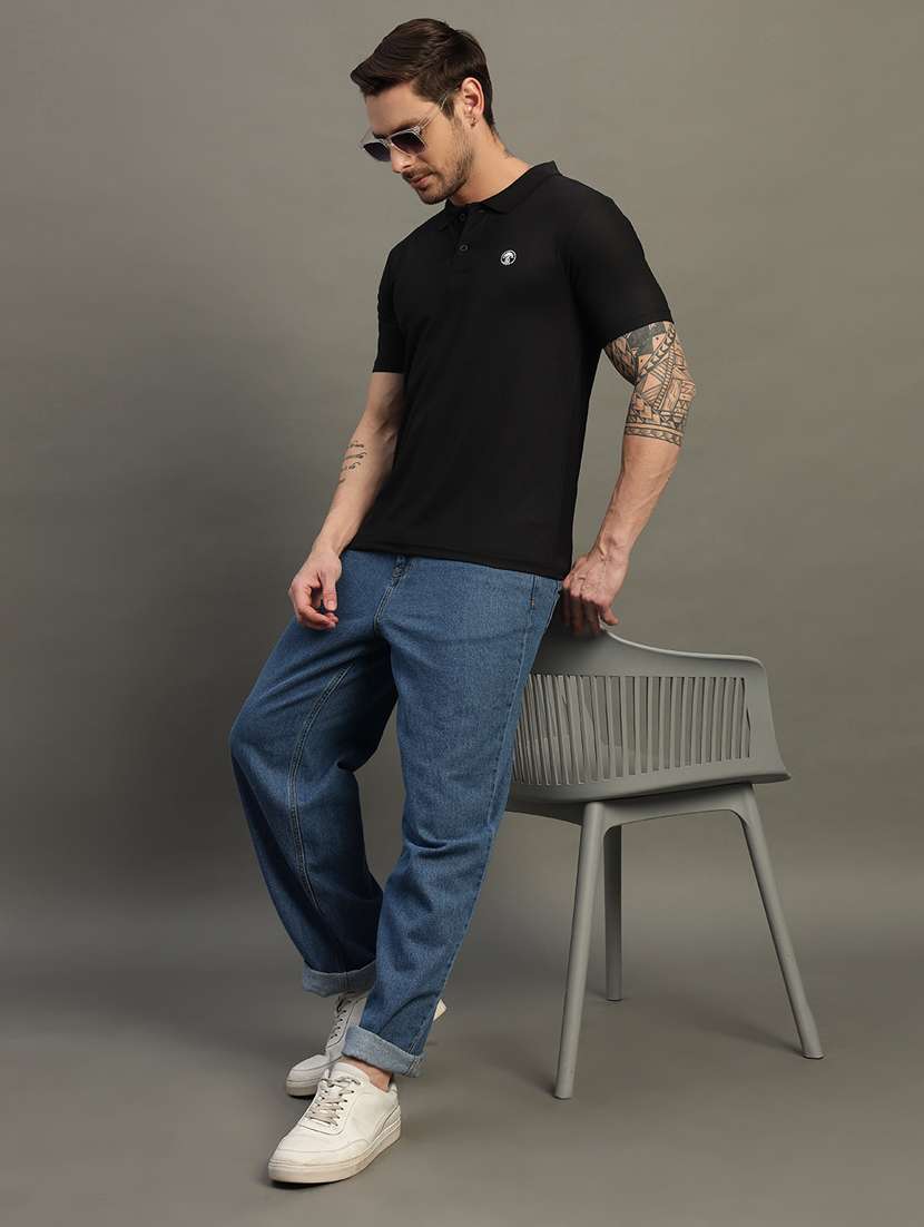men solid short sleeves polo t-shirt - 21918370 - Standard Image - 3