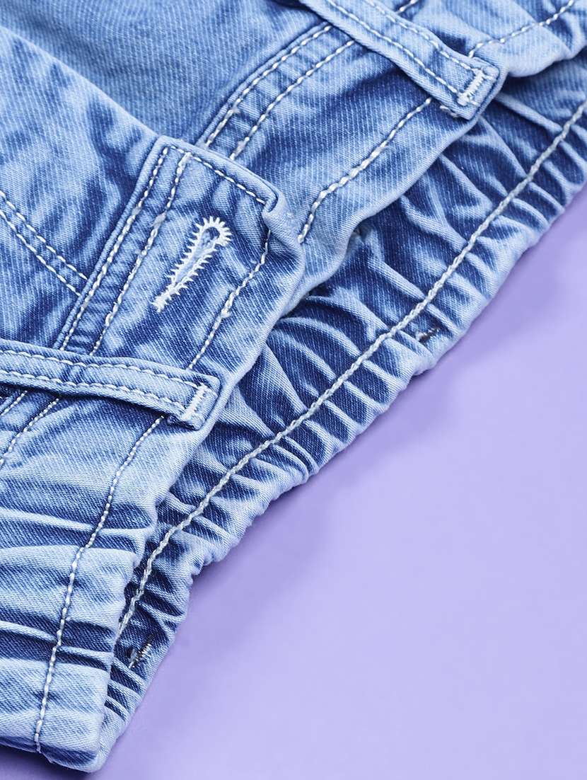 boys solid mid rise denim cargo - 21918447 -  Standard Image - 3