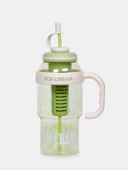ice cream print water bottle with straw - 21918459 - Standard Image - 0