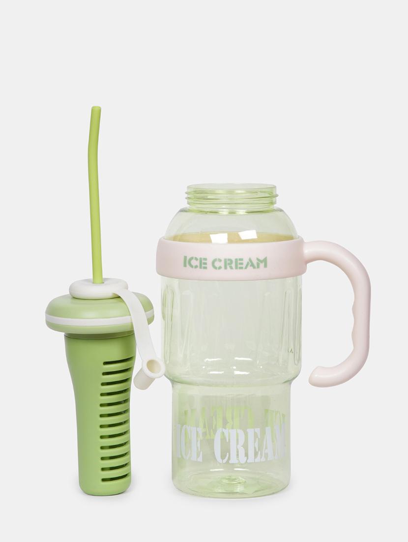ice cream print water bottle with straw - 21918459 - Standard Image - 3