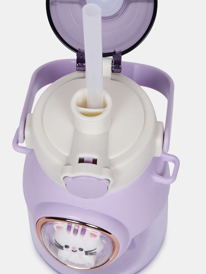 cartoon plastic bottle with straw purple - 21918464 -  Standard Image - 3