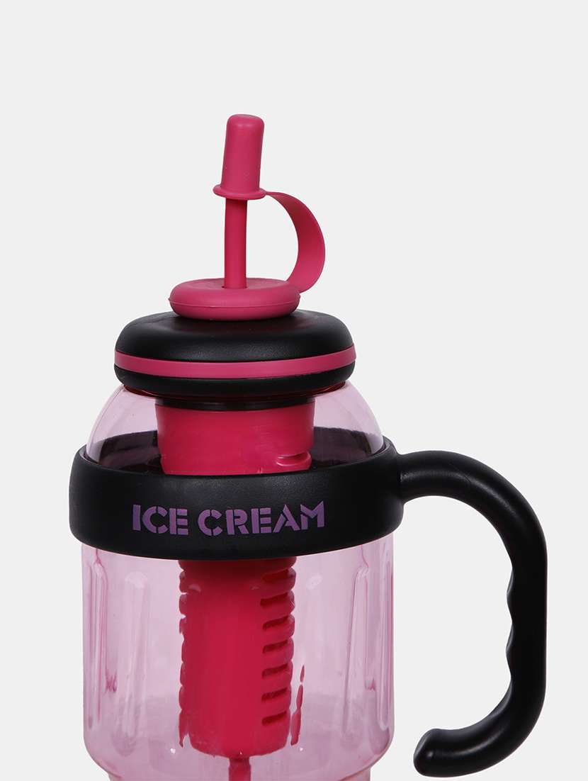 printed plastic sipper bottle with straw - 21918465 -  Standard Image - 3