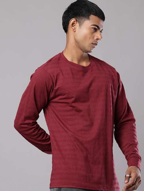 men self design long sleeve regular fit t-shirt - 21918507 -  Standard Image - 0
