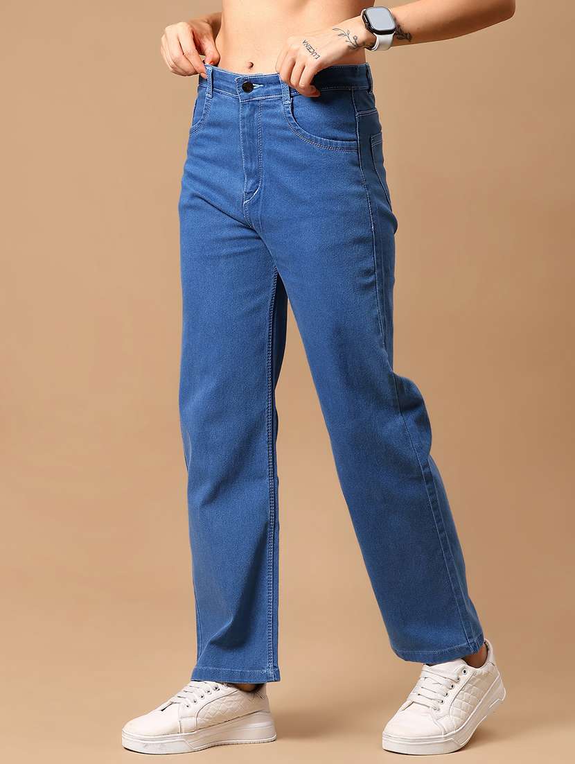 women solid mid rise straight fit jean - 21918582 -  Standard Image - 3