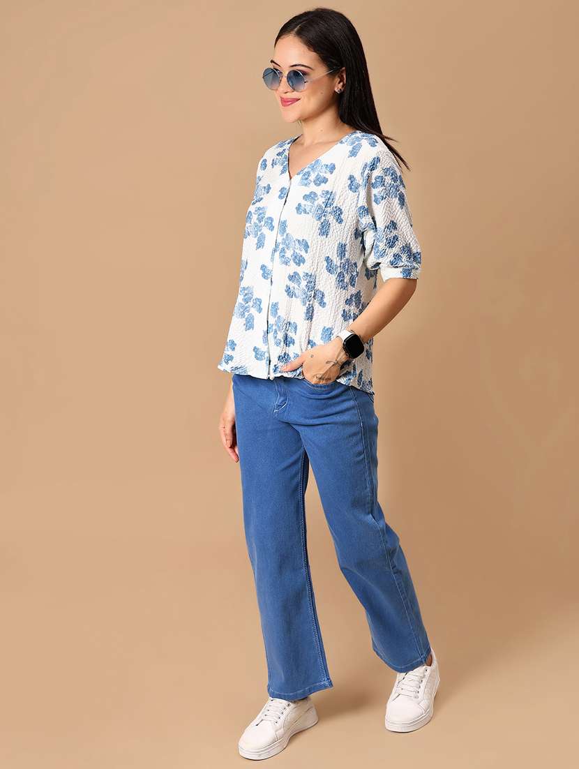 women solid mid rise straight fit jean - 21918582 -  Standard Image - 5