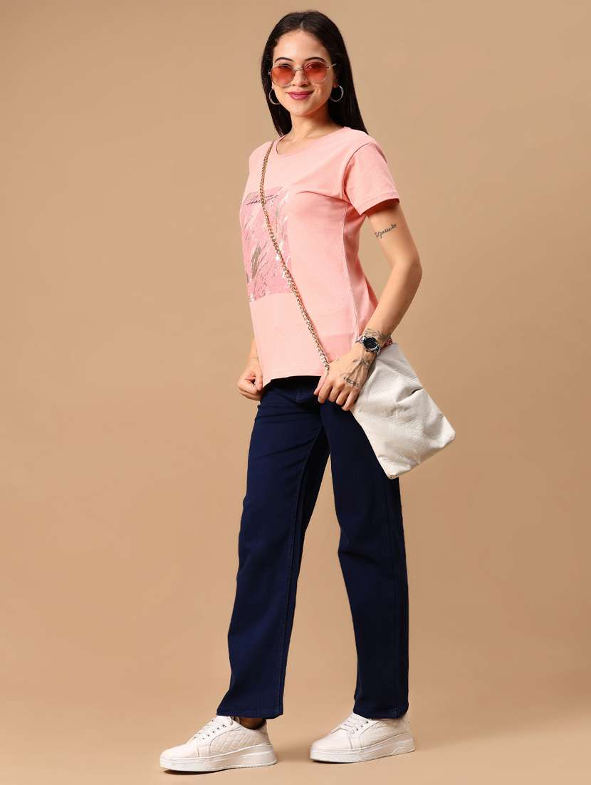 women solid mid rise straight fit jean - 21918583 -  Standard Image - 5