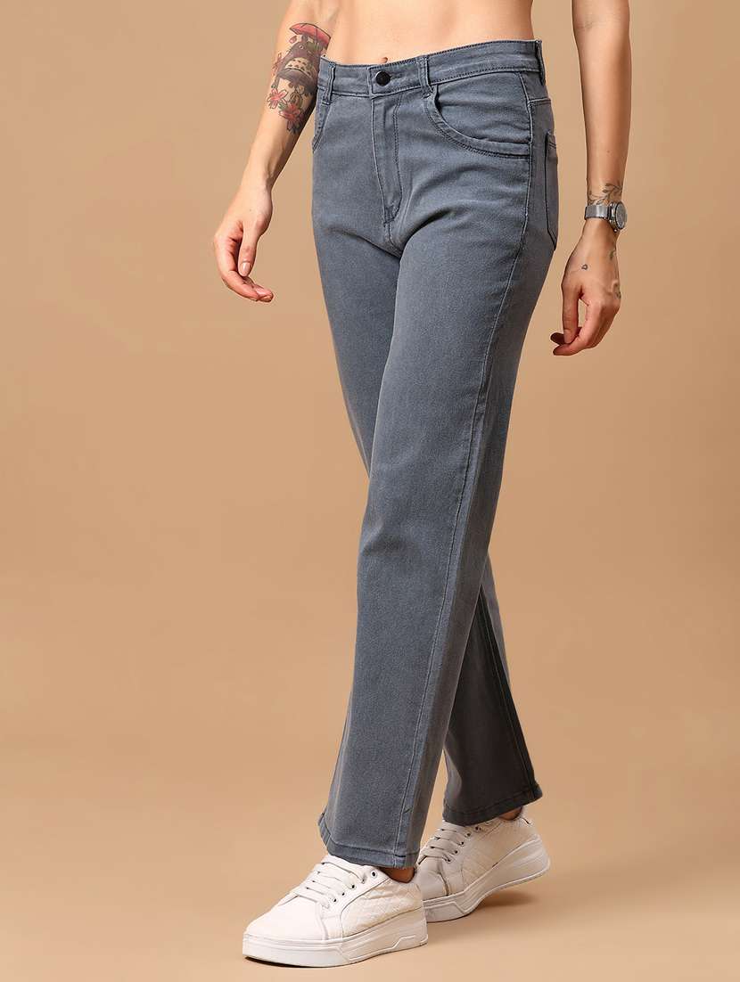 women solid mid rise straight fit jean - 21918584 -  Standard Image - 3