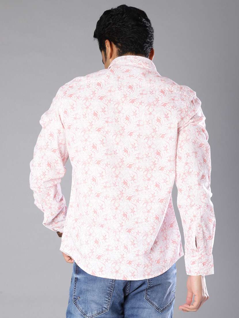 men printed collared long sleeve shirt - 21918628 -  Standard Image - 3