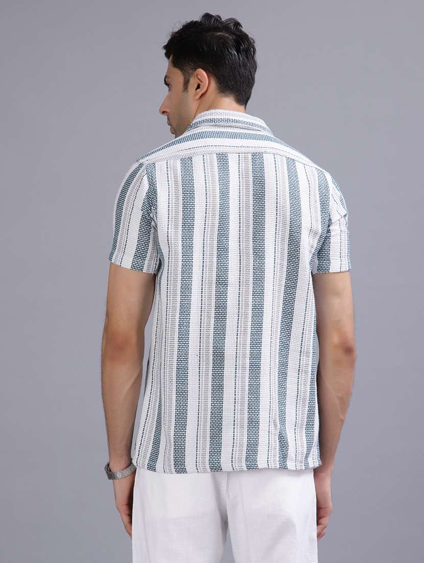 men striped short sleeve regular fit t-shirt - 21918630 -  Standard Image - 3