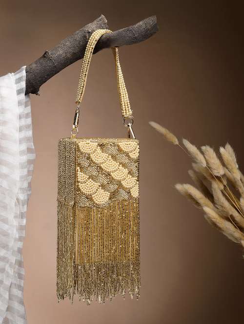 women embellished clutch with detachable strap