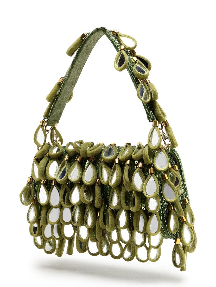 women mirror worked clutch with detachable strap - 21918664 - Standard Image - 3