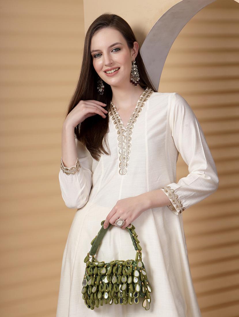 women mirror worked clutch with detachable strap - 21918664 - Standard Image - 8