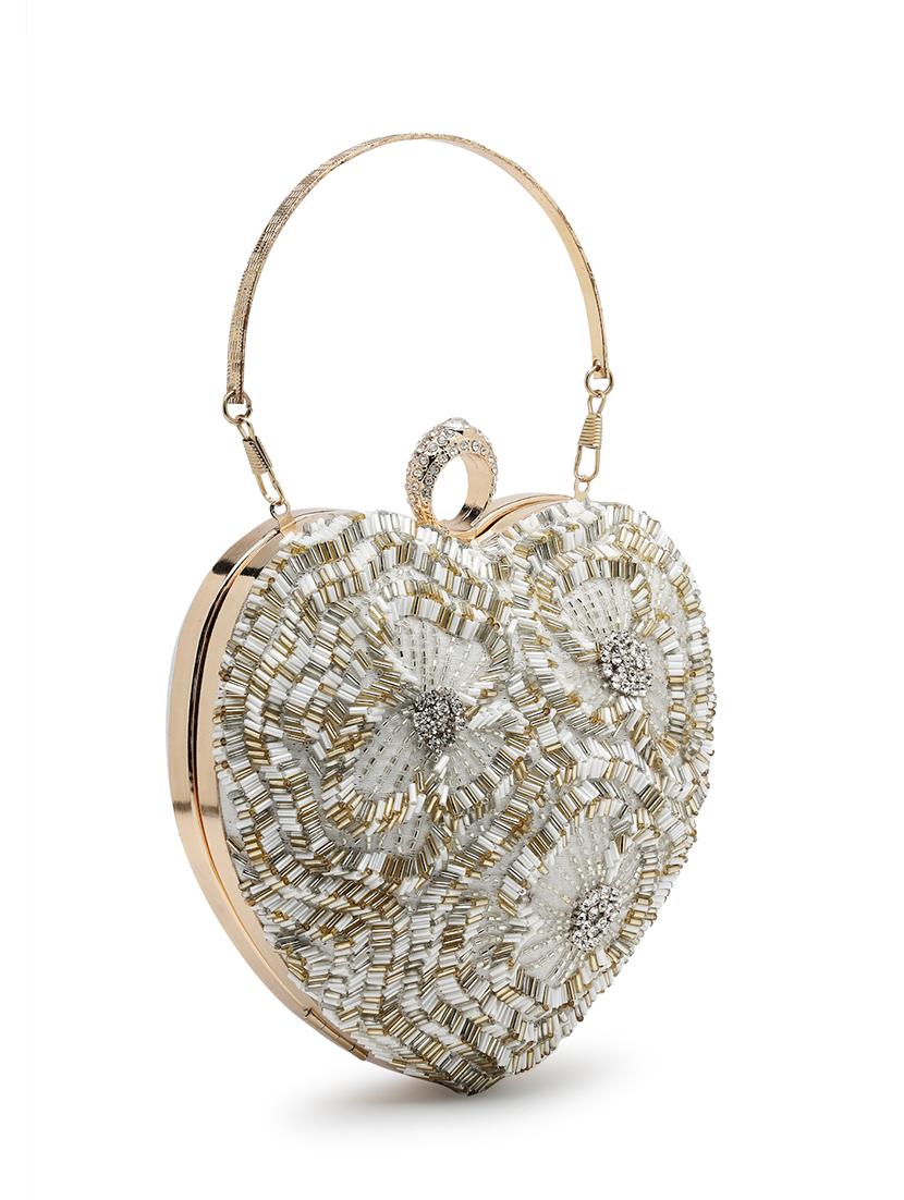 women embellished clutch with detachable sling chain - 21918669 - Standard Image - 3
