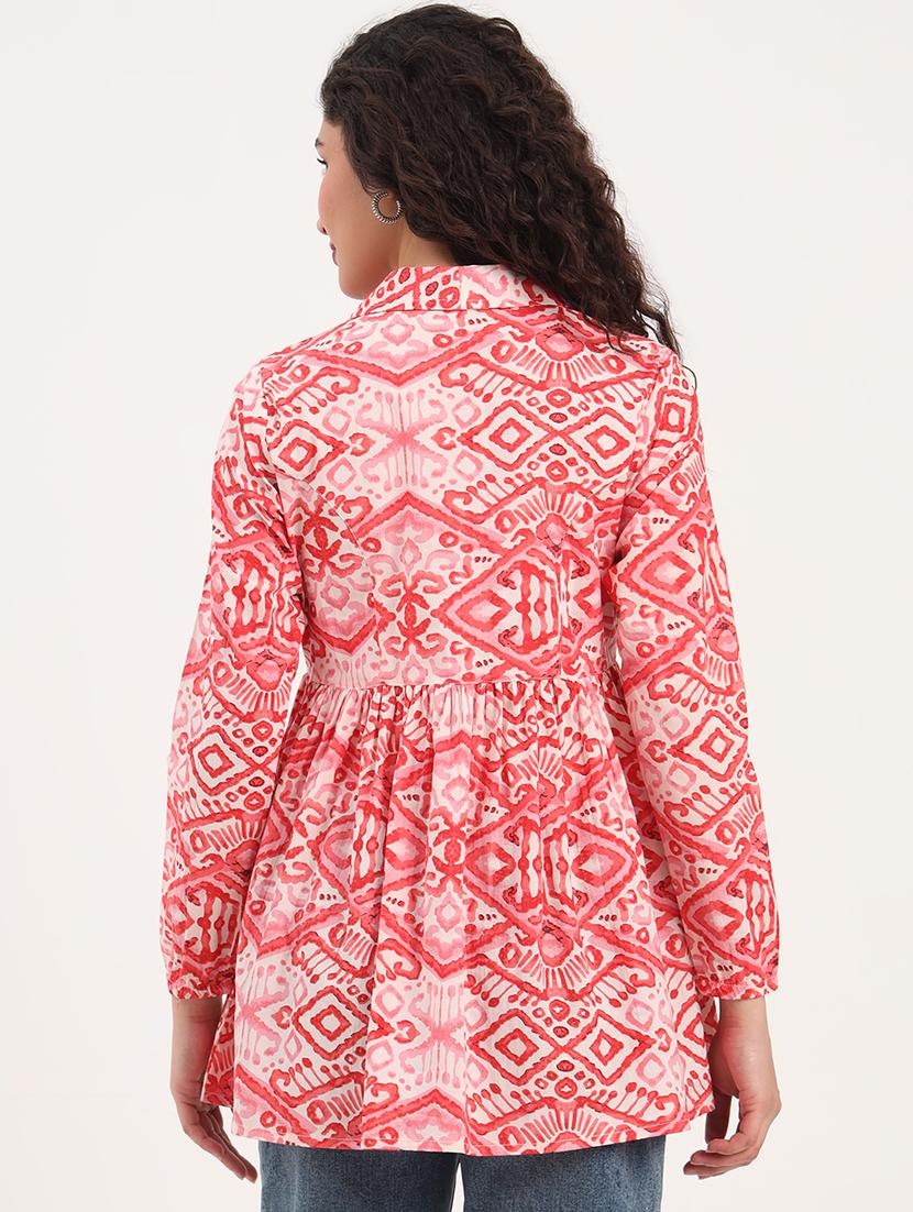 women solid long sleeves peplum top - 21918697 - Standard Image - 3