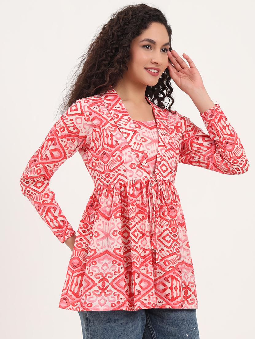 women solid long sleeves peplum top - 21918697 - Standard Image - 5