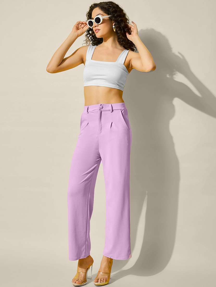 lavender polyester trousers - 21918817 - Standard Image - 5