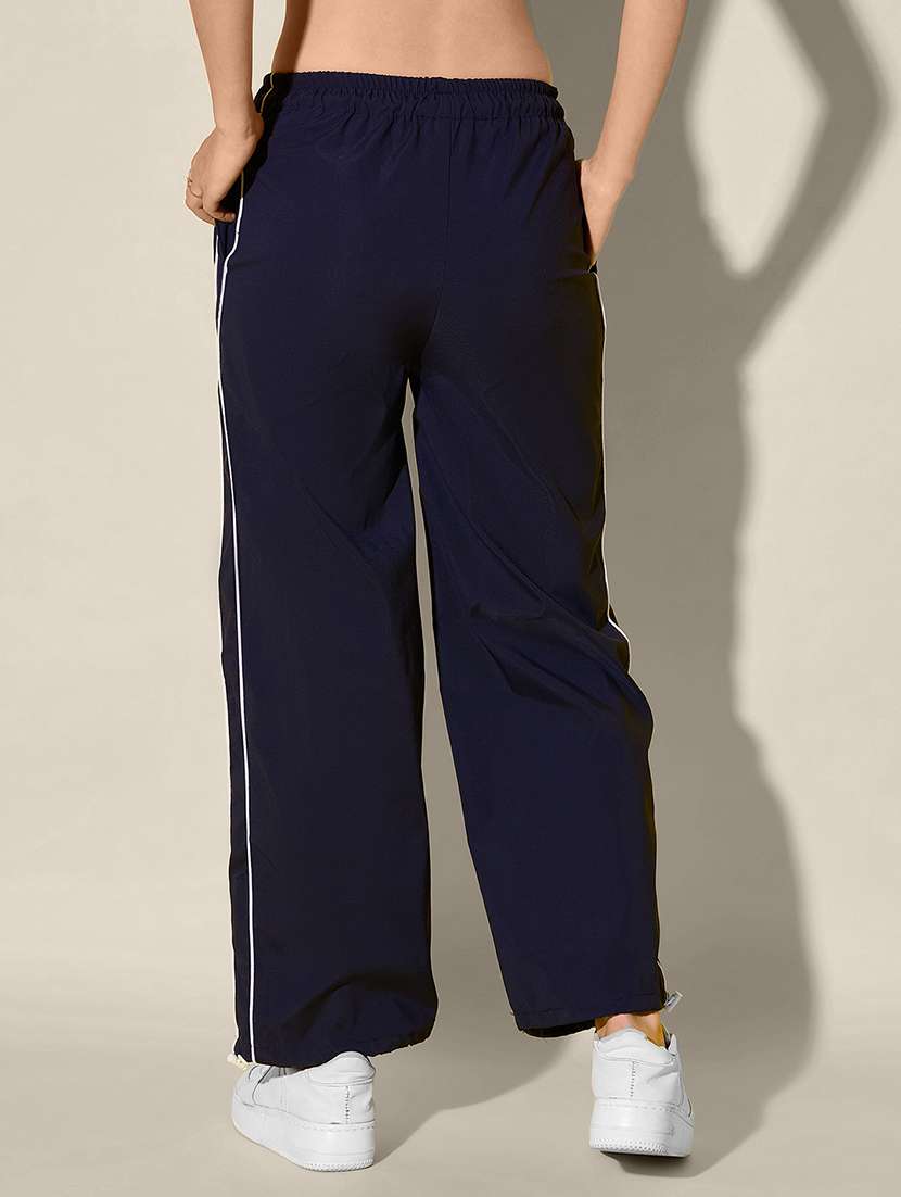 women solid high rise parachute pant - 21918828 - Standard Image - 3