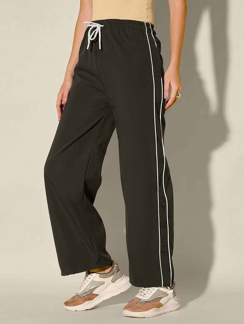 women solid high rise parachute pant - 21918829 - Zoom Image - 0