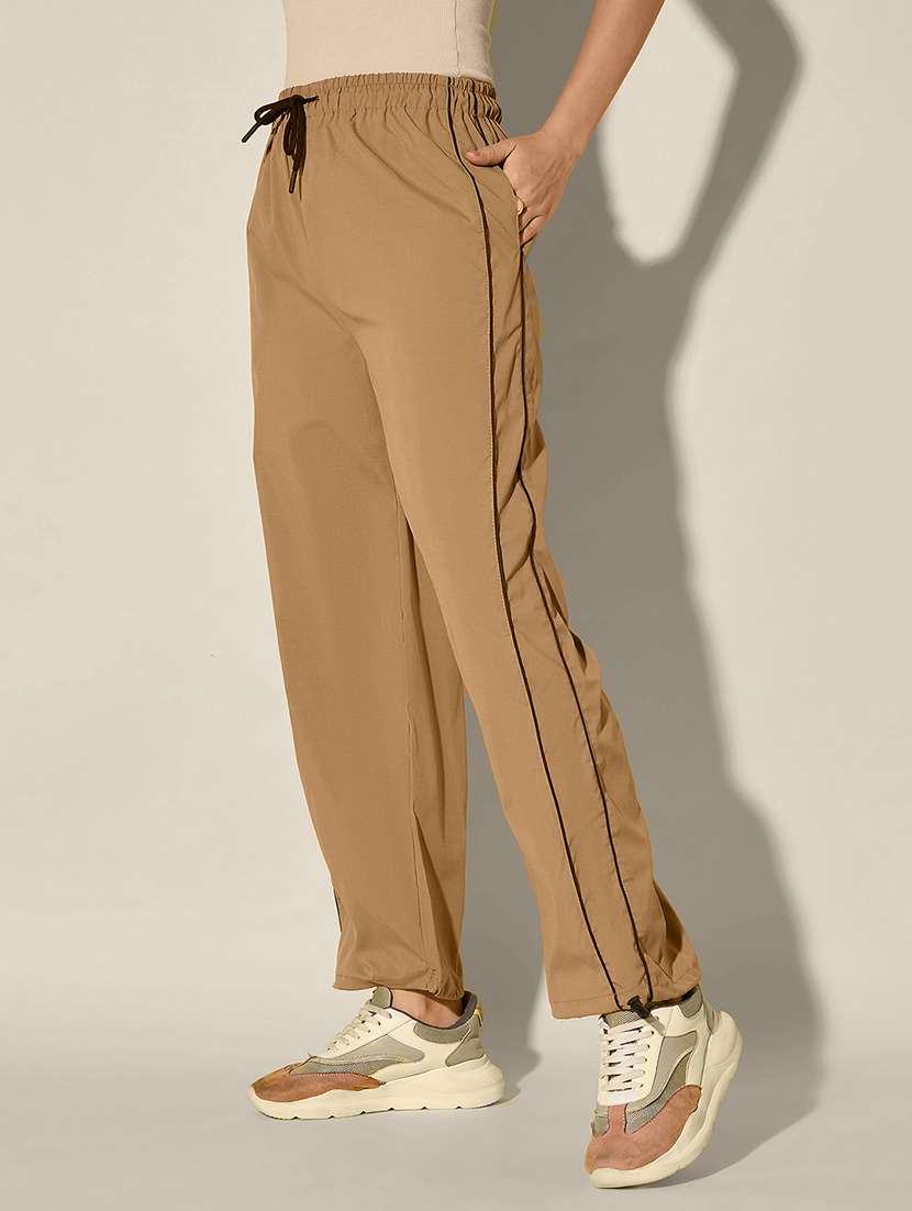 women solid high rise parachute pant - 21918830 - Zoom Image - 0
