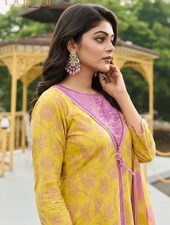 women three quarter sleeve kurta pant with dupatta set - 21918858 -  Standard Image - 5