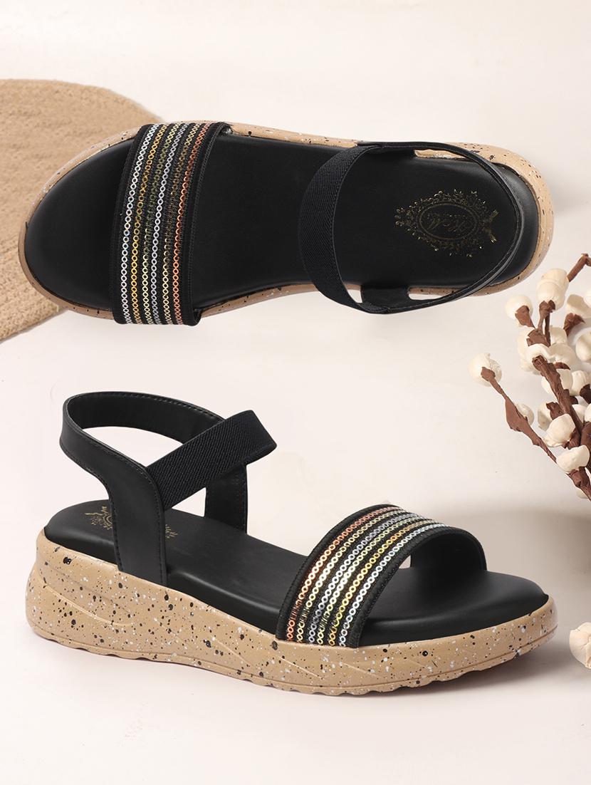 women black ankle strap wedge - 21918949 -  Zoom Image - 0