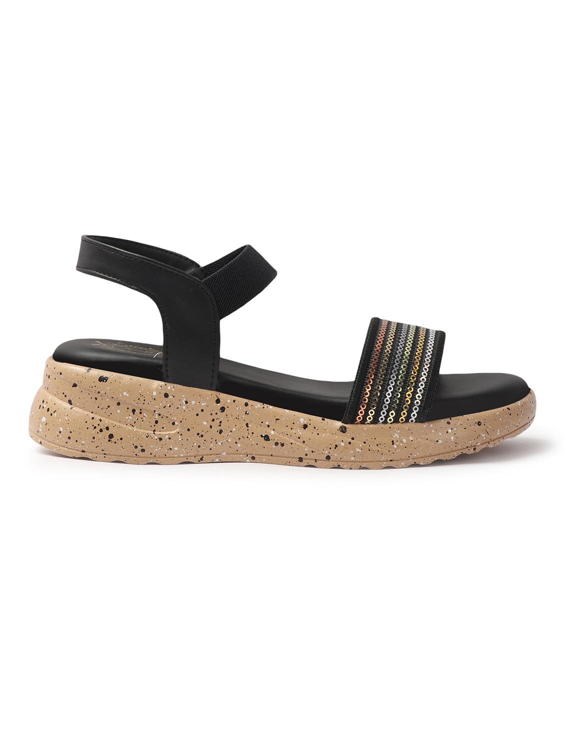 women black ankle strap wedge - 21918949 - Standard Image - 3