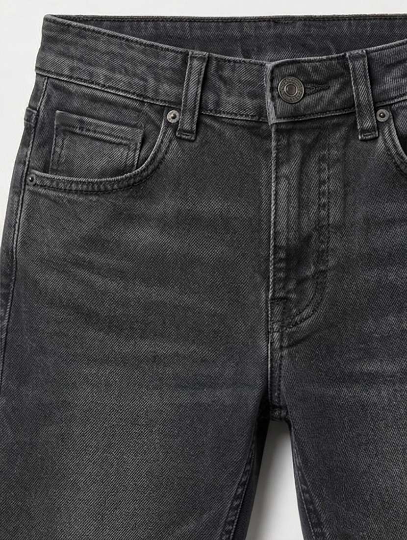 men washed high rise full length tapered jeans - 21919177 -  Standard Image - 3