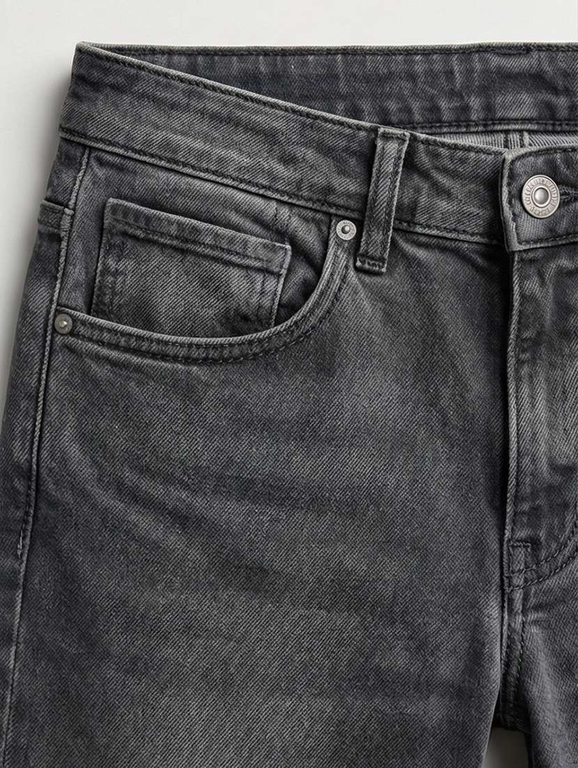 men washed high rise full length tapered jeans - 21919178 -  Standard Image - 3