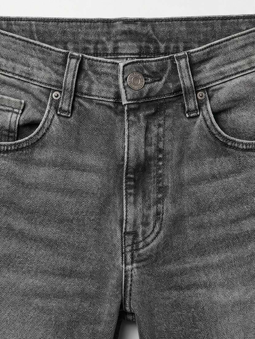 men washed high rise full length tapered jeans - 21919179 -  Standard Image - 3