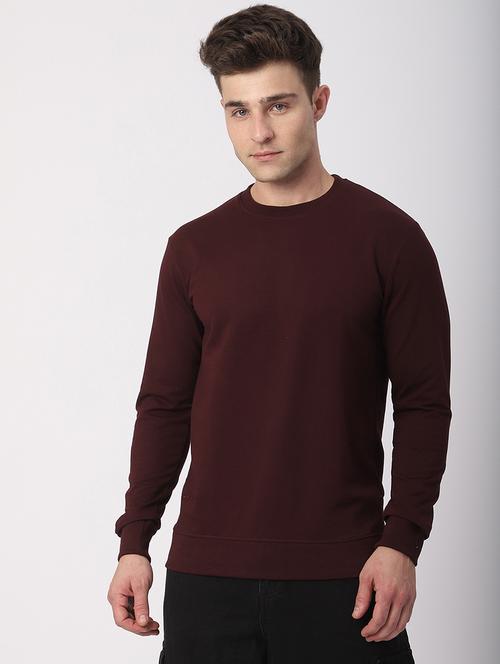 men solid long sleeves regular fit sweatshirt - 21919294 - Standard Image - 0