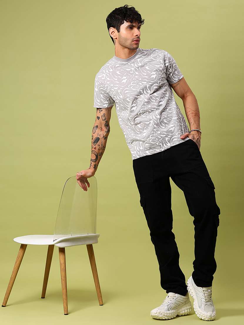 Men Printed Short Sleeve Regular Fit T-shirt - 21919681 -  Standard Image - 3