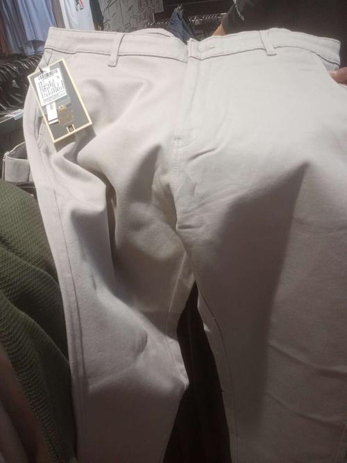 light grey dobby casual trousers - 21919715 -  Standard Image - 0