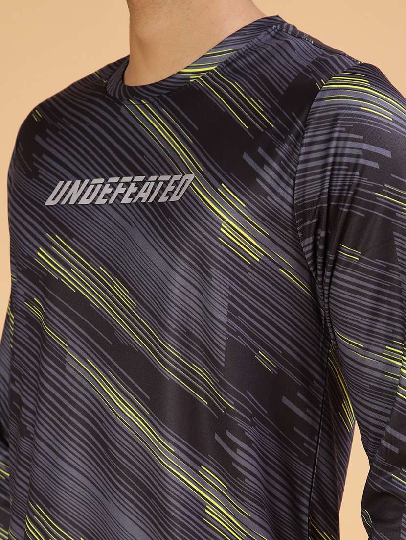 men printed long sleeve slim fit t-shirt - 21919742 - Standard Image - 3
