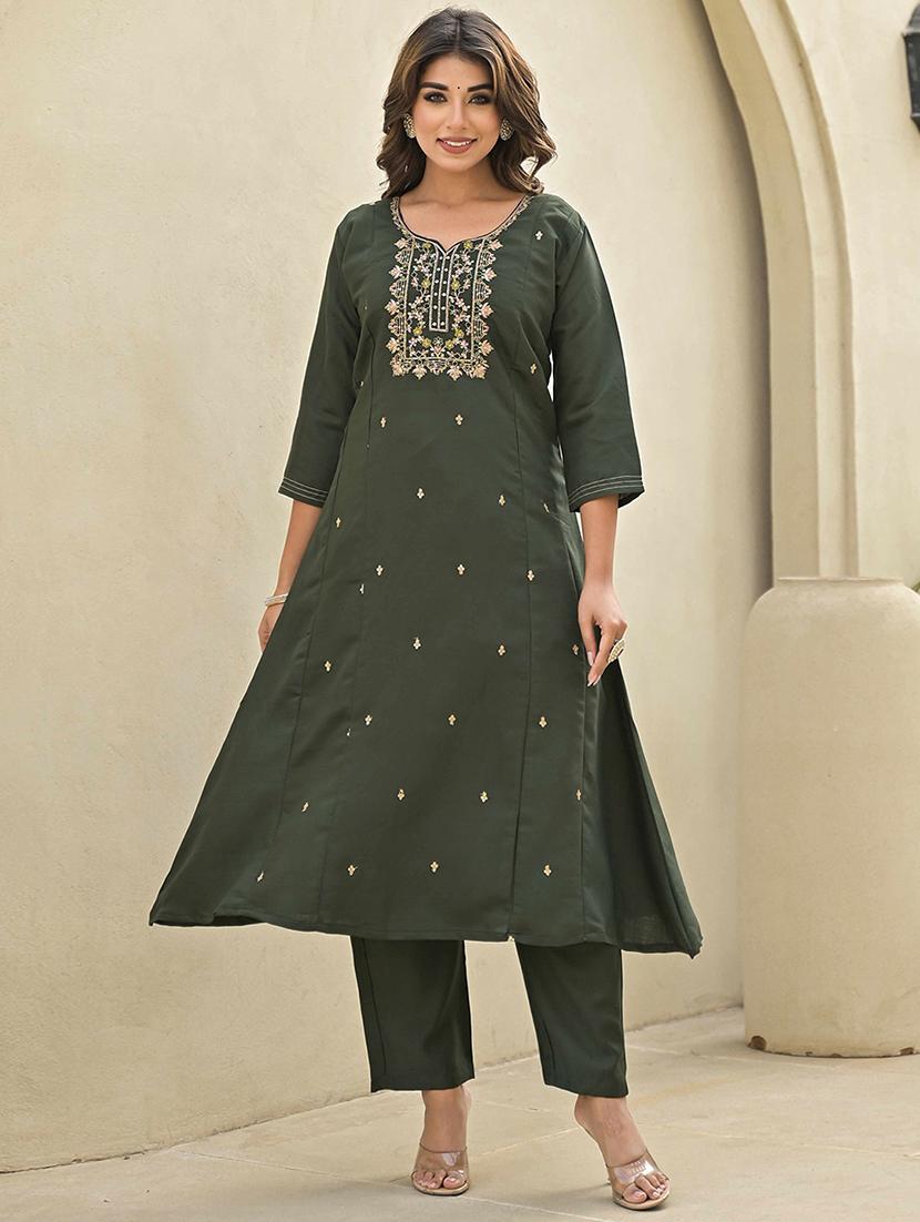 women three quarter sleeve kurta pant with dupatta set - 21919909 - Standard Image - 5