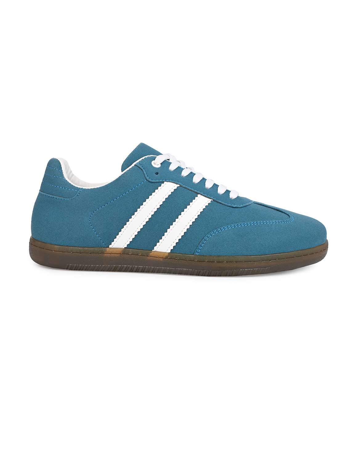 men blue solid lace up sneaker - 21919910 -  Standard Image - 3