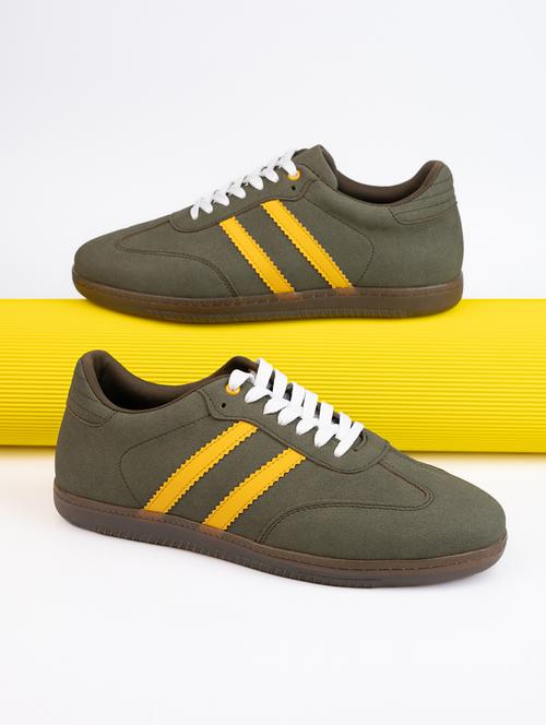 men olive lace up sneaker - 21919912 -  Standard Image - 0