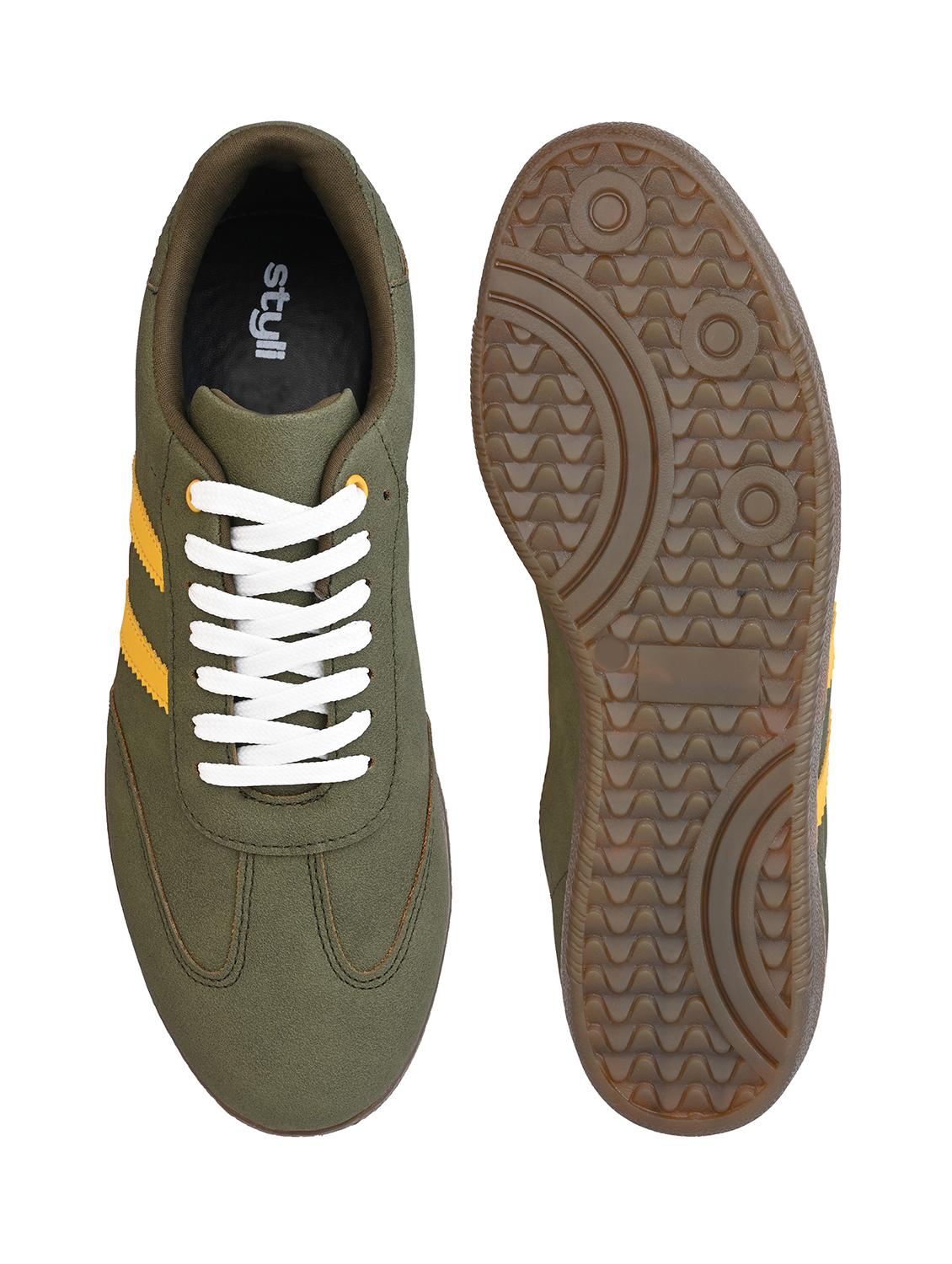men olive lace up sneaker - 21919912 - Standard Image - 5