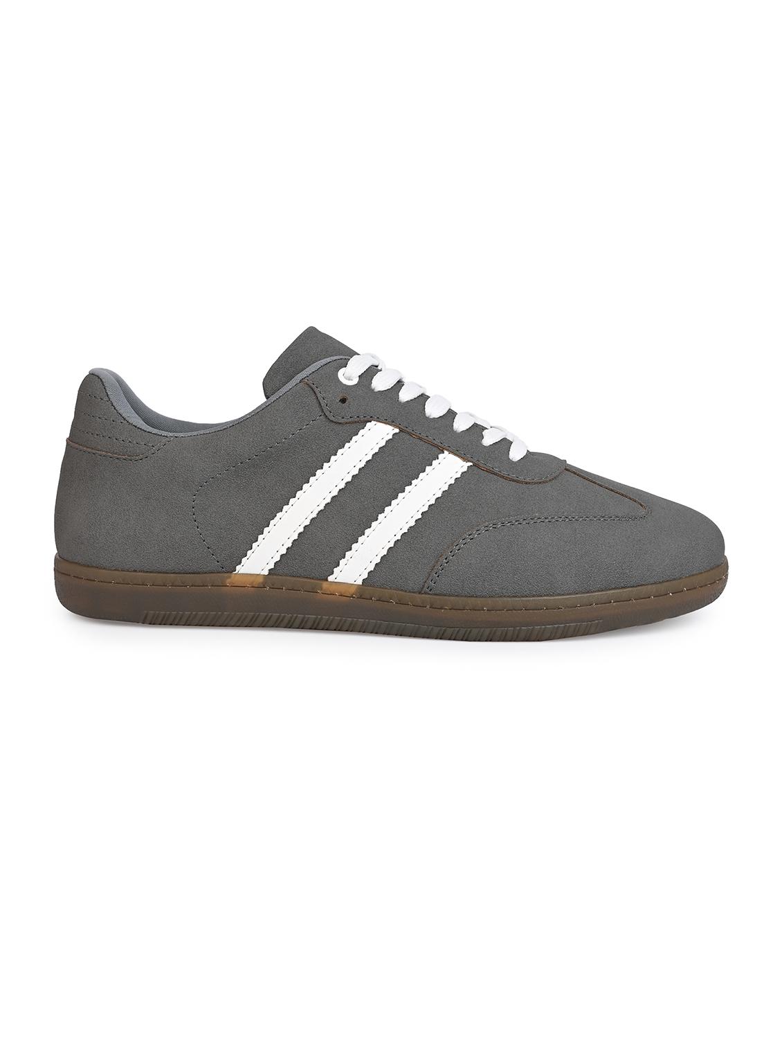men grey solid lace up sneaker - 21919915 - Standard Image - 3